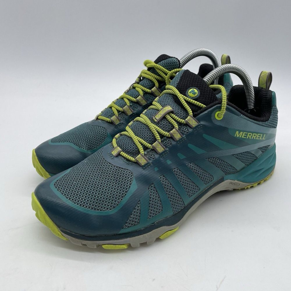 Merrell Siren Edge Q2 Hiking Shoes Womens 10 Blue Trail Walking Sneakers Lace Up
